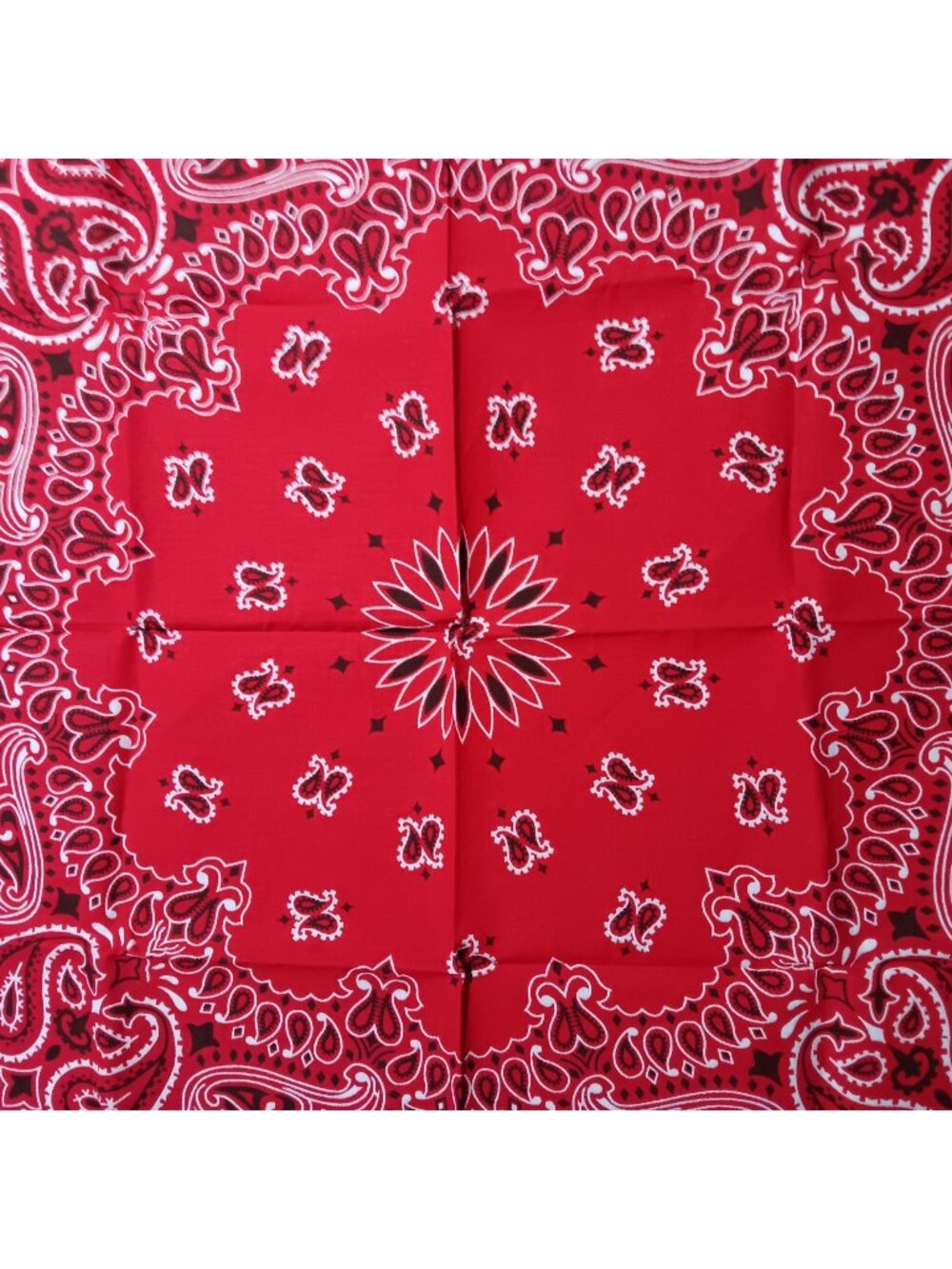 Vintage Red Paisley Bandana Handkerchief By Hav-A-Hank 100% Cotton NEW NOS 80's